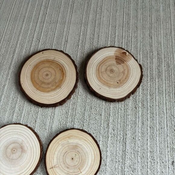 6 Wooden Drink Coasters - Picture 3 of 4